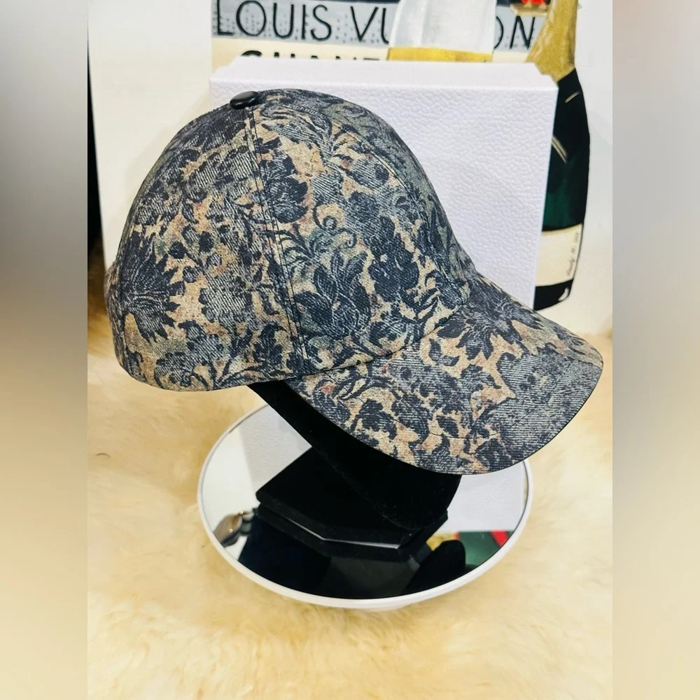 🔥 CHRISTIAN DIOR Toile De Jouy Cap Large 59-60 with COA